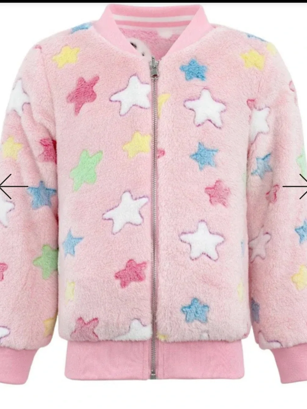 Lola and the Boys Fuzzy Reversible Bomber